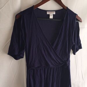 Motherhood Navy Nursing maxi dress